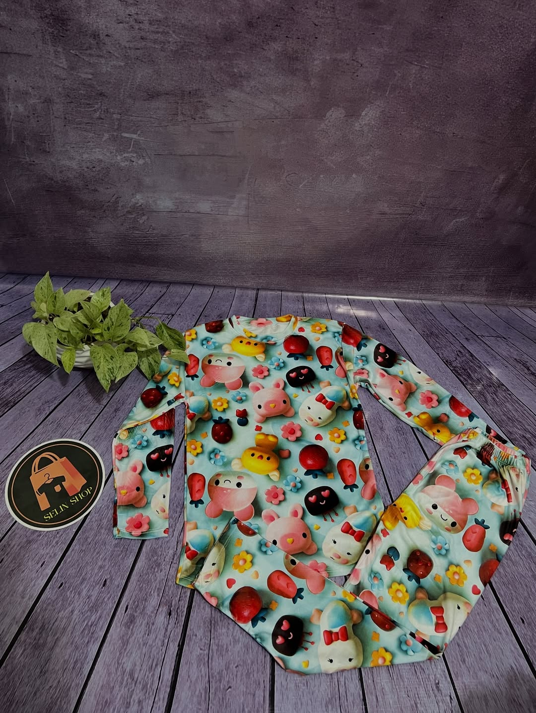 ست بلوز شلوار مخمل سه بعدی