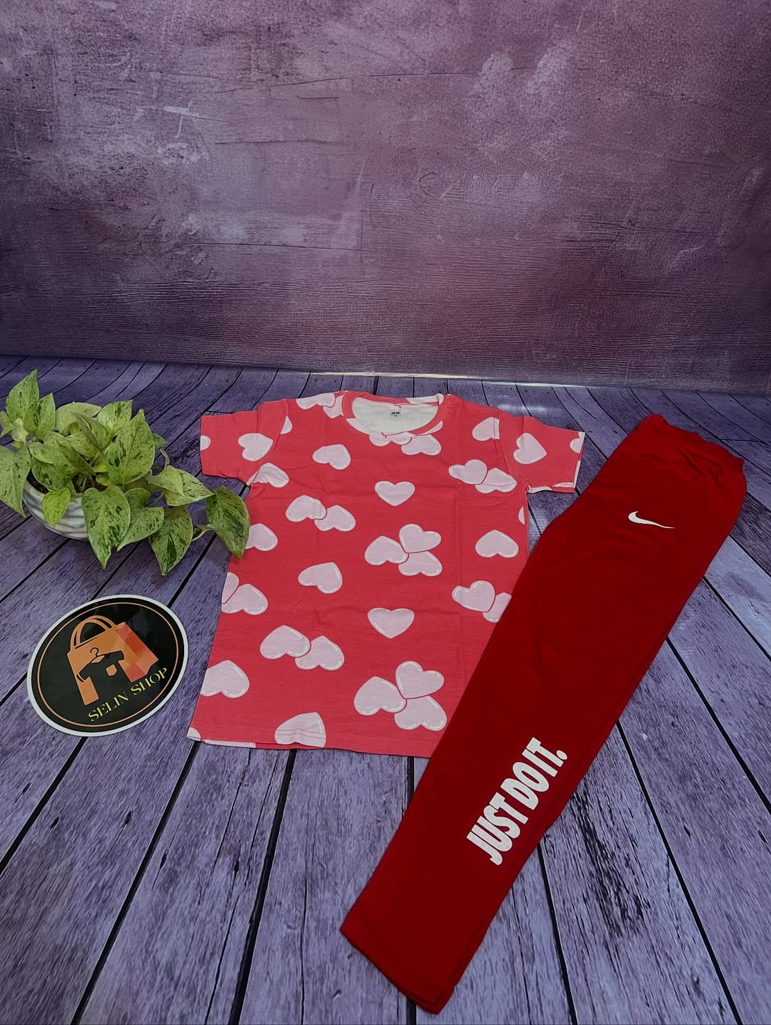 تیشرت شلوار شکوفه ای